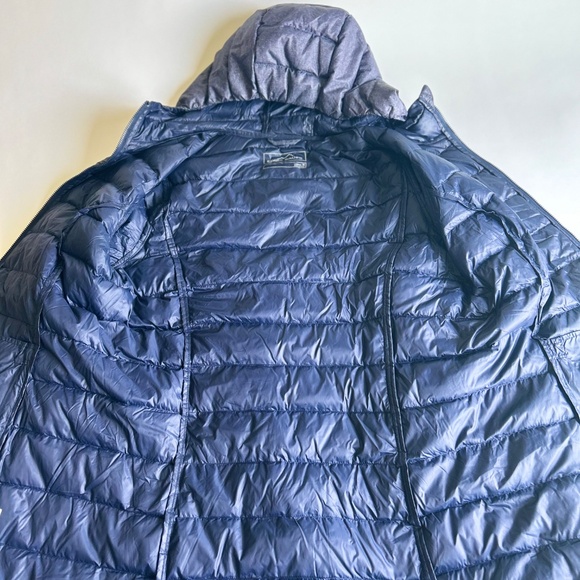 Eddie Bauer Grey Blue Polyester Nylon Down Puffer Long Jacket size M - Picture 10 of 13